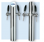 Tapzuil “Tube Recht Afgeschuind LED“ 5/8“ >2< (Chroom)(Geen Lens)