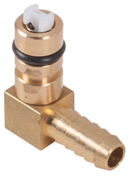 brass c02air inlets with shutoff valve 63 mm hose barb elbow all n5000 series and g series pumps